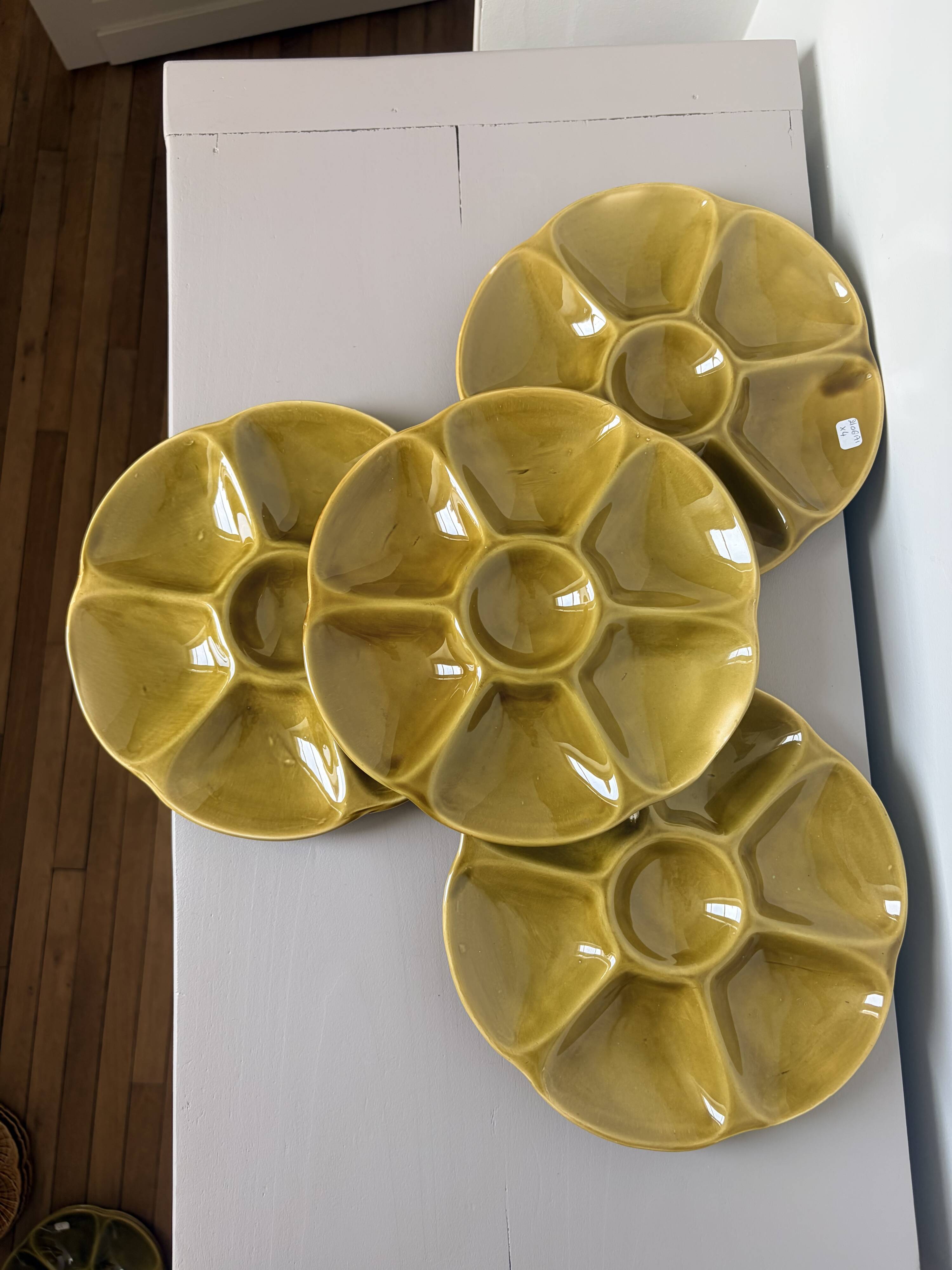 4 oyster plates Gien 2106171