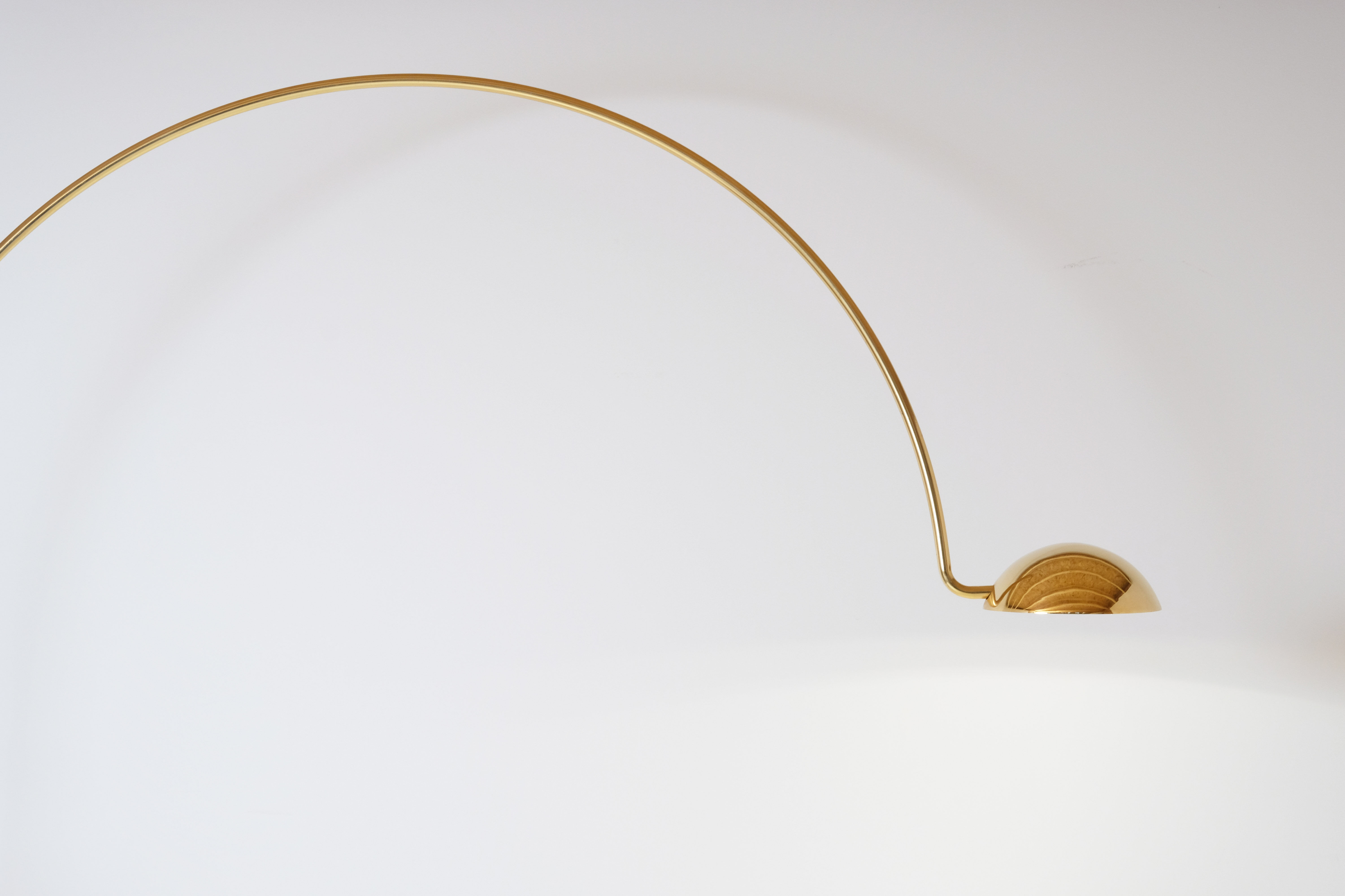 Marble swivel arch floor lamp, Bellux 1980's switzerland