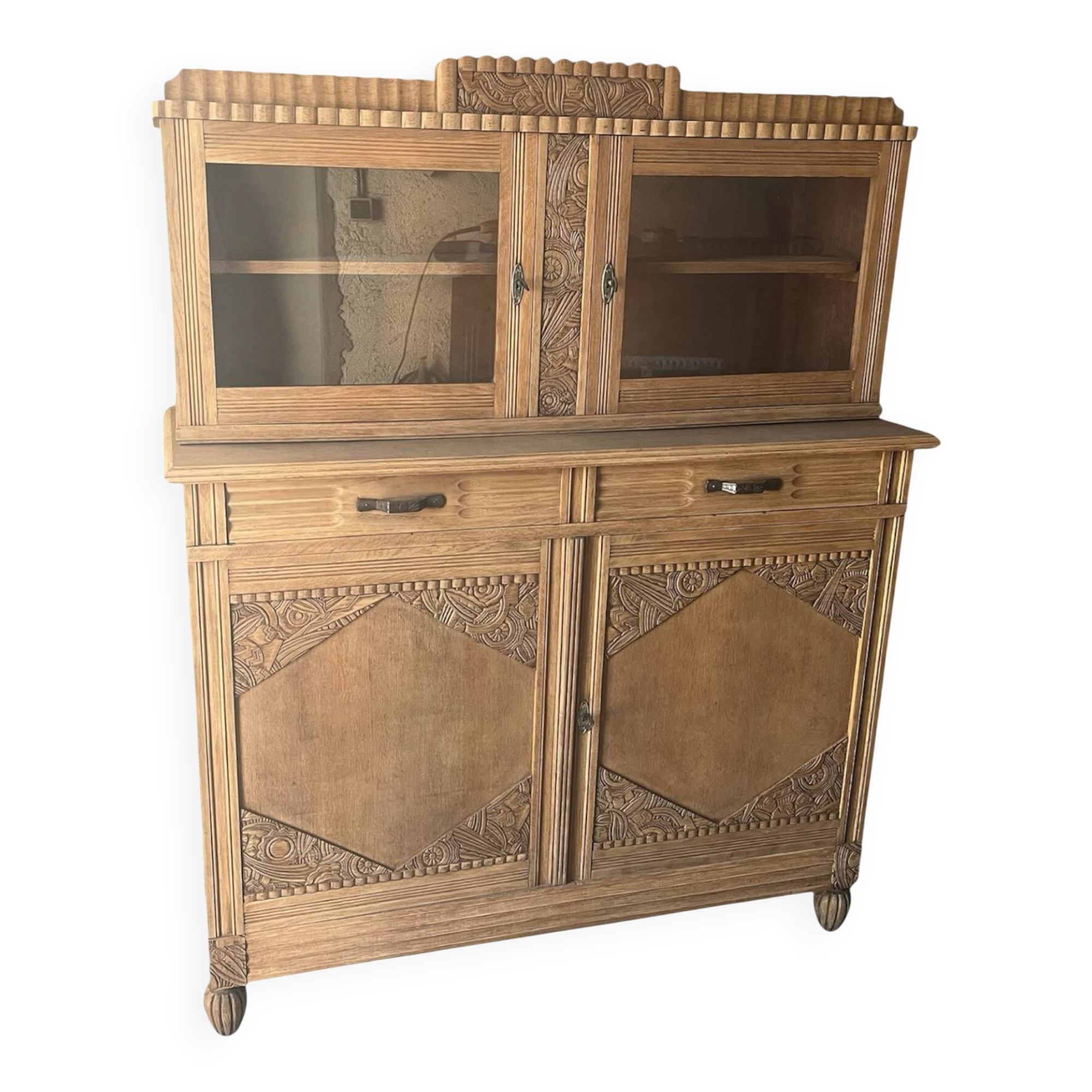 Buffet art déco deux corps 