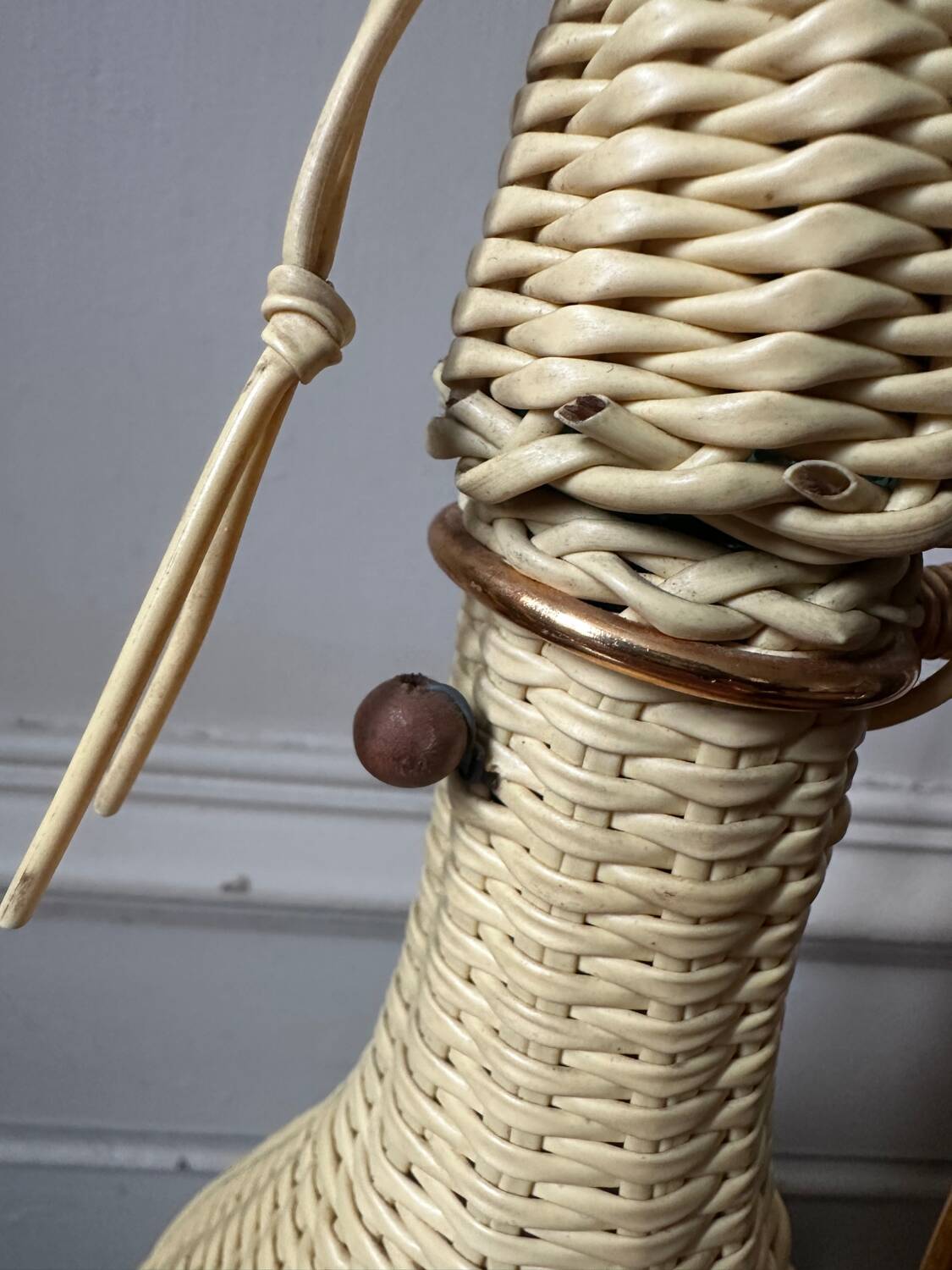 Scoubidou bottle from the 60s