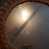 Rattan mirror D 45cm