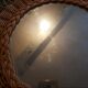 Rattan mirror D 45cm
