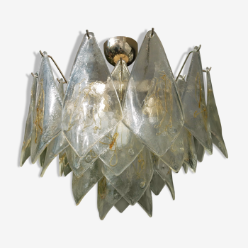 Murano glass and brass ceiling lamp by La Murrina, Italy