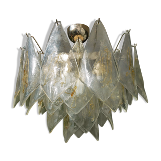 Murano glass and brass ceiling lamp by La Murrina, Italy
