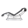 Vintage Italian chaise lounge chair chrome and leather by Guido Faleschini 1970s