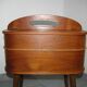 Mid century sewing box with / side table. asystent teak 1960/70s