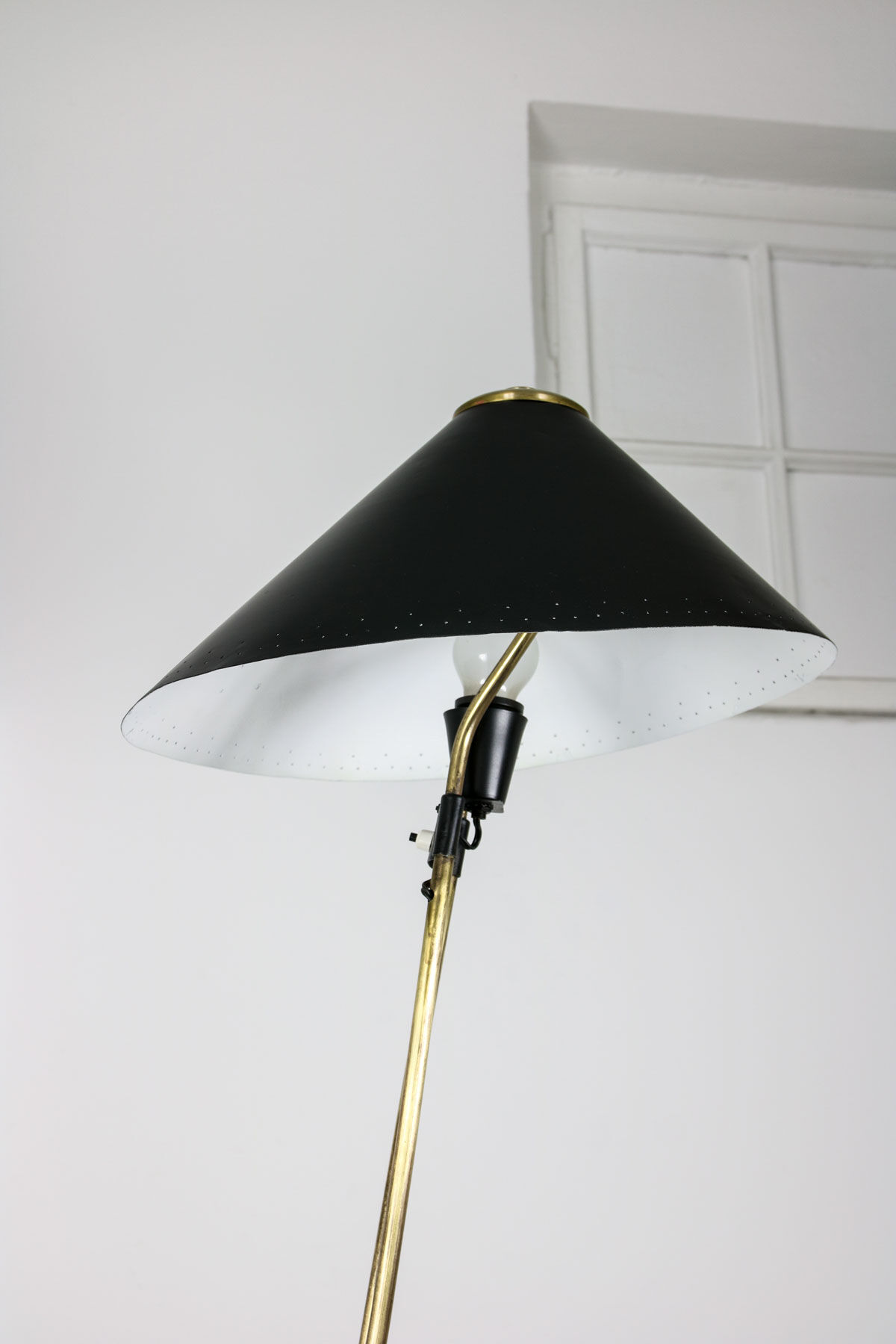 Mid-century brass floor lamp