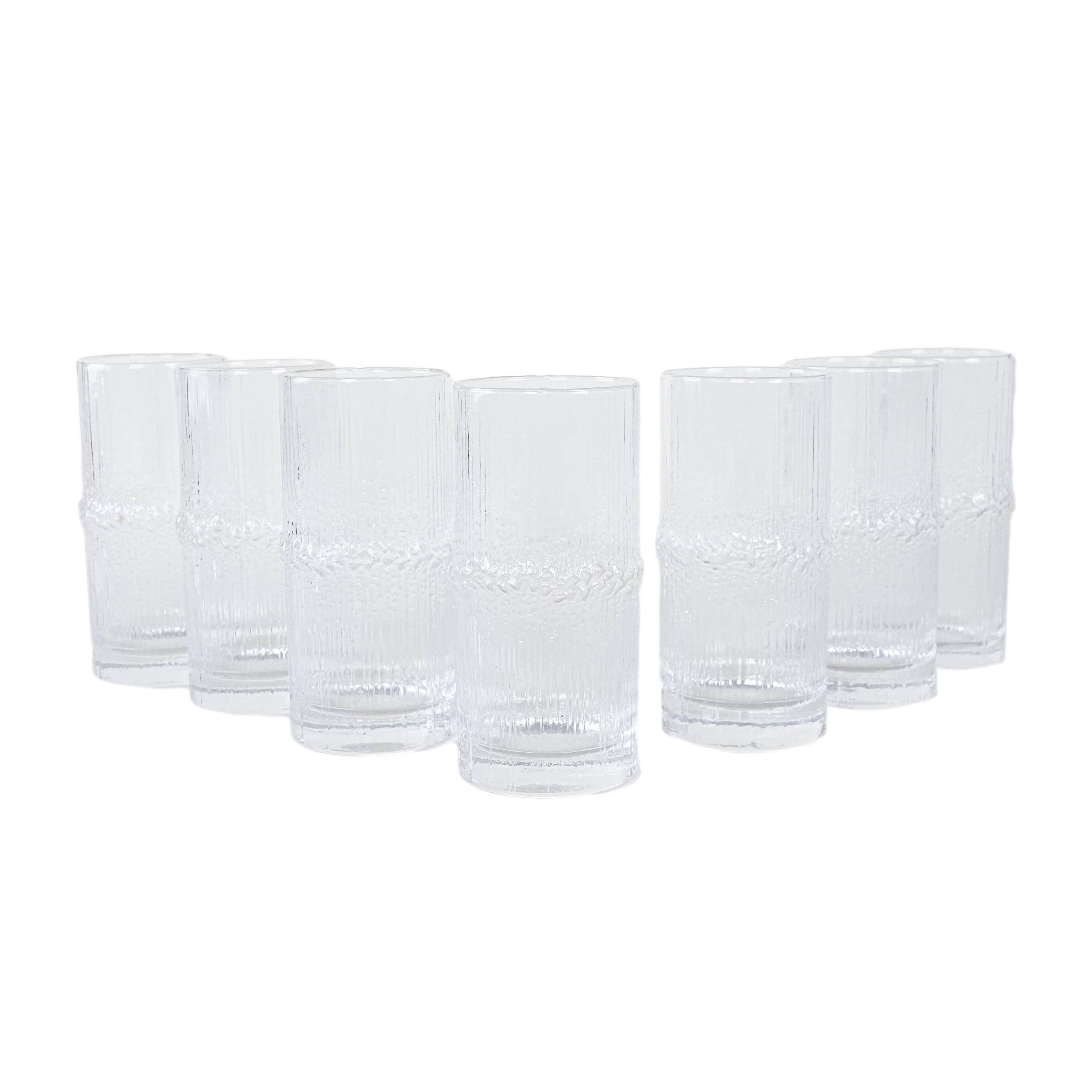 Set of Niva glasses, Finnish design, 1970s, designer: Tapio Wirkkala, manuf