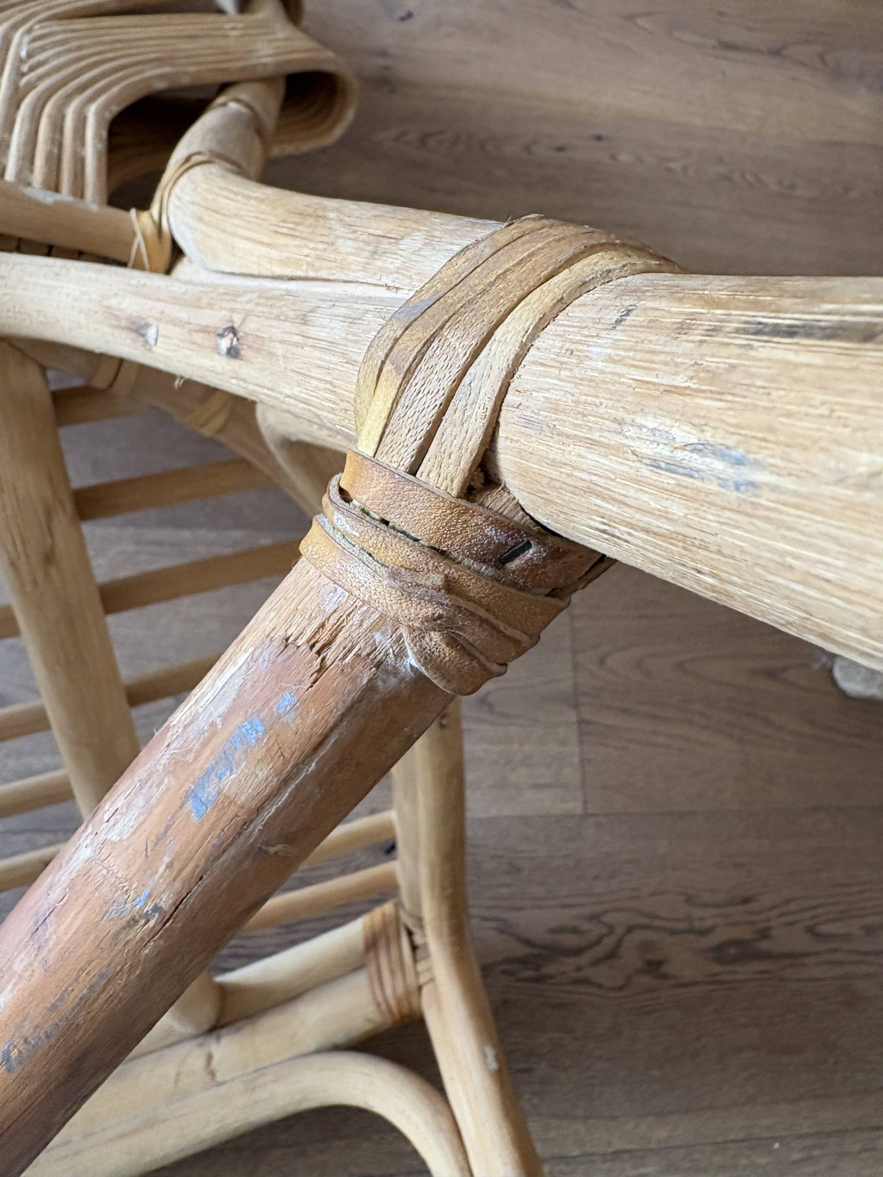Vintage Palm Beach style rattan chair