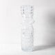 Tall and Solid Clear Crystal Glass Vase / Florence / Italy / 1960s