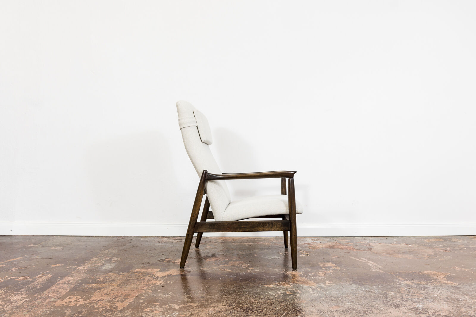 Fauteuil GFM de style mid-century par E. Homa en tissu Kvadrat, années 1960
