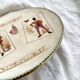 2 iron earth dessert plates HB Choisy le Roi card game theme