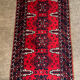 Vintage wool carpet woven 185x90 from the 60s-70s