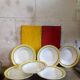 Six plates Digoin-Sarreguemines "Dinard" 50s