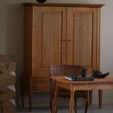 Danish modern birch desk/dining table attributed to Philip Arctander, 1940s.
