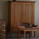 Danish modern birch desk/dining table attributed to Philip Arctander, 1940s.