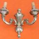 Large wall sconce in LXV style, patinated bronze.