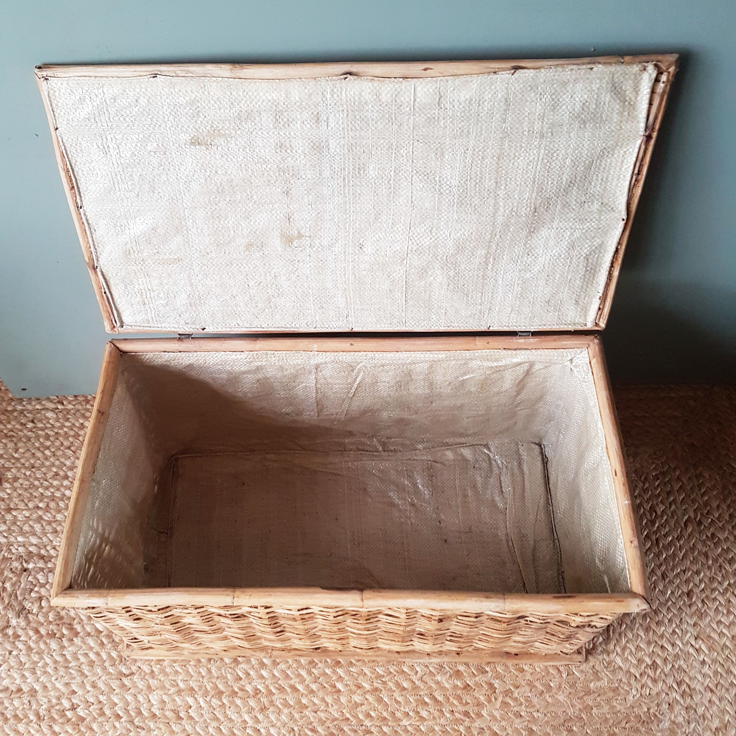 Old bamboo and wicker chest