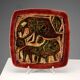 Vintage copper and enamel plate Studio Del Campo Turin 1950s