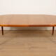 Vintage round dining table | Teak | Extendable | 120–220 cm