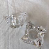 Pair of Villeroy and Boch crystal candle holders
