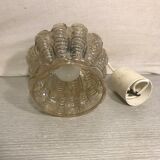 Old glass moulded shape geometric shape years 70 decoration #5