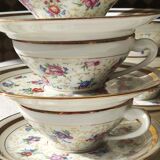 Partie de service à café en porcelaine de Limoges