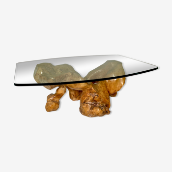 Brutalist coffee table by sculptor Jean Yves LE Guyader