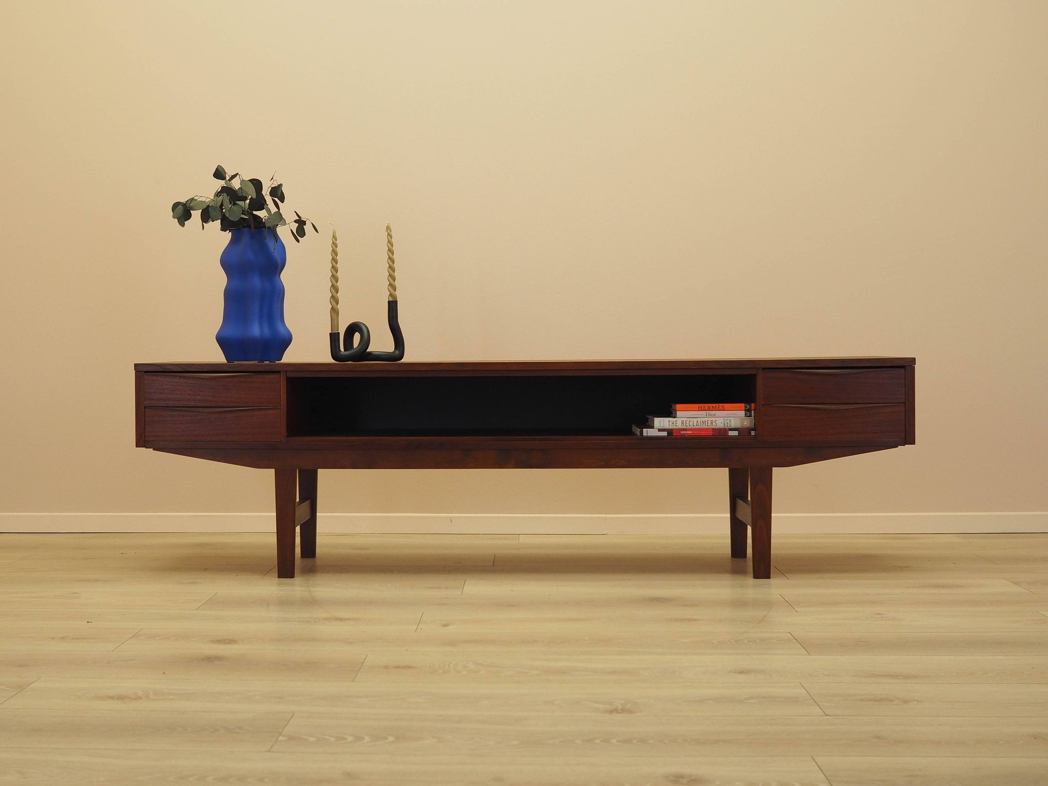 Low teak furniture, Danish design, 1970s, made in Denmark.