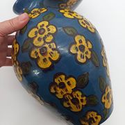 Pair of Large Art Deco Vases Émile Simonod H28cm Glazed Ceramic Blue