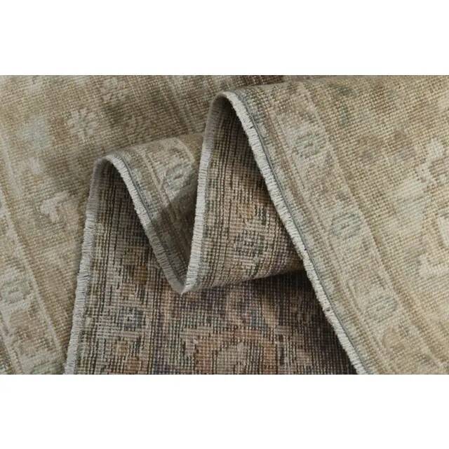1960s Persian Handmade Wool Cotton Beige Oversized Area Rug 292x381
