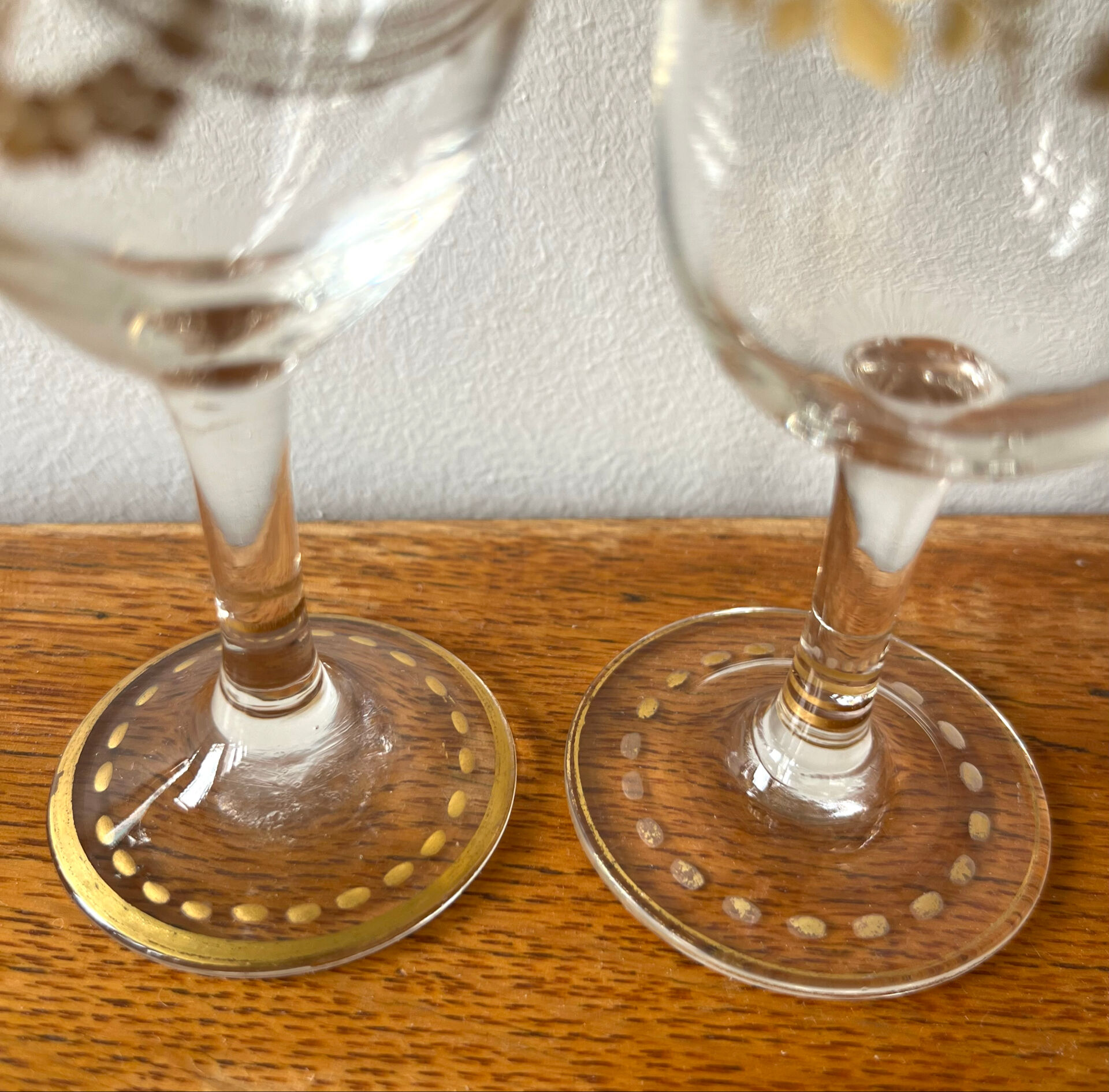 Pair of Napoleon III liqueur glasses