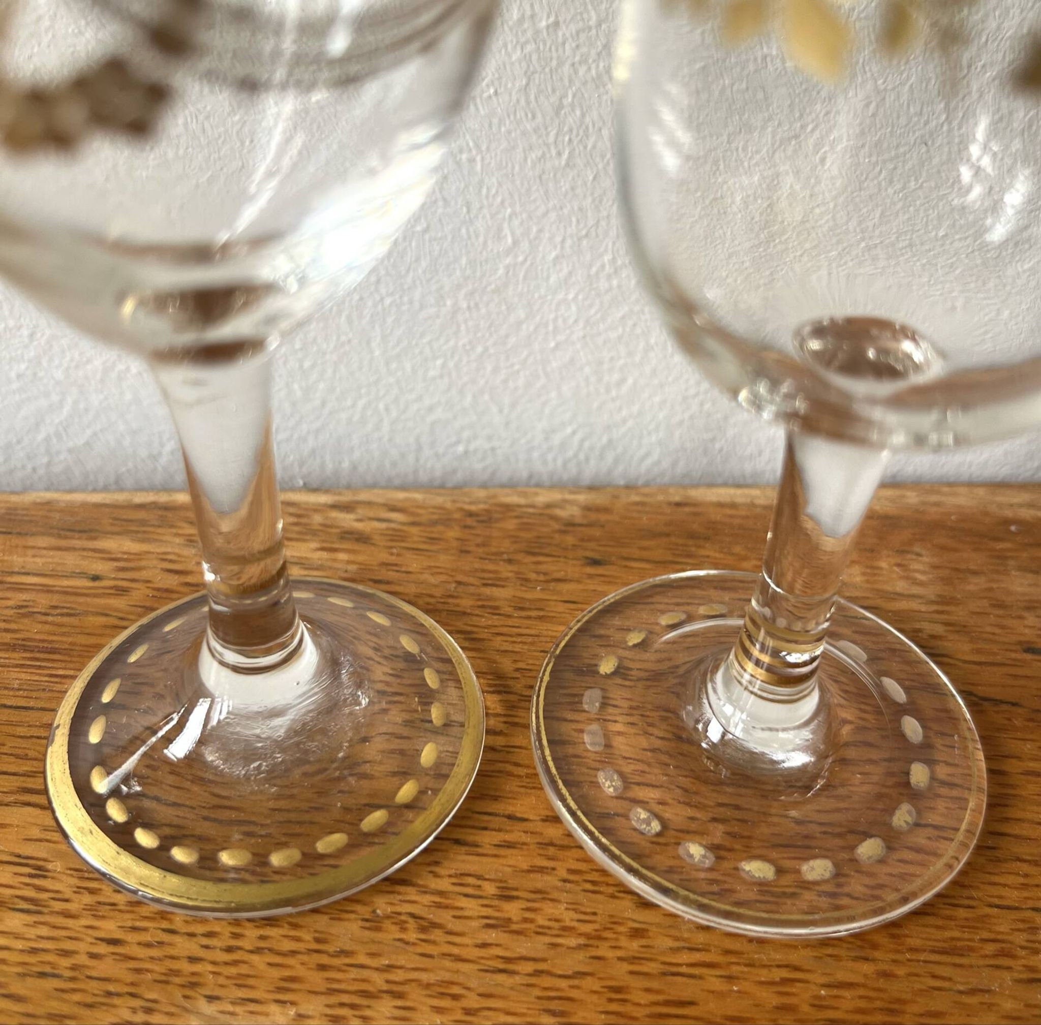 Paire de verres à liqueur Napoléon III