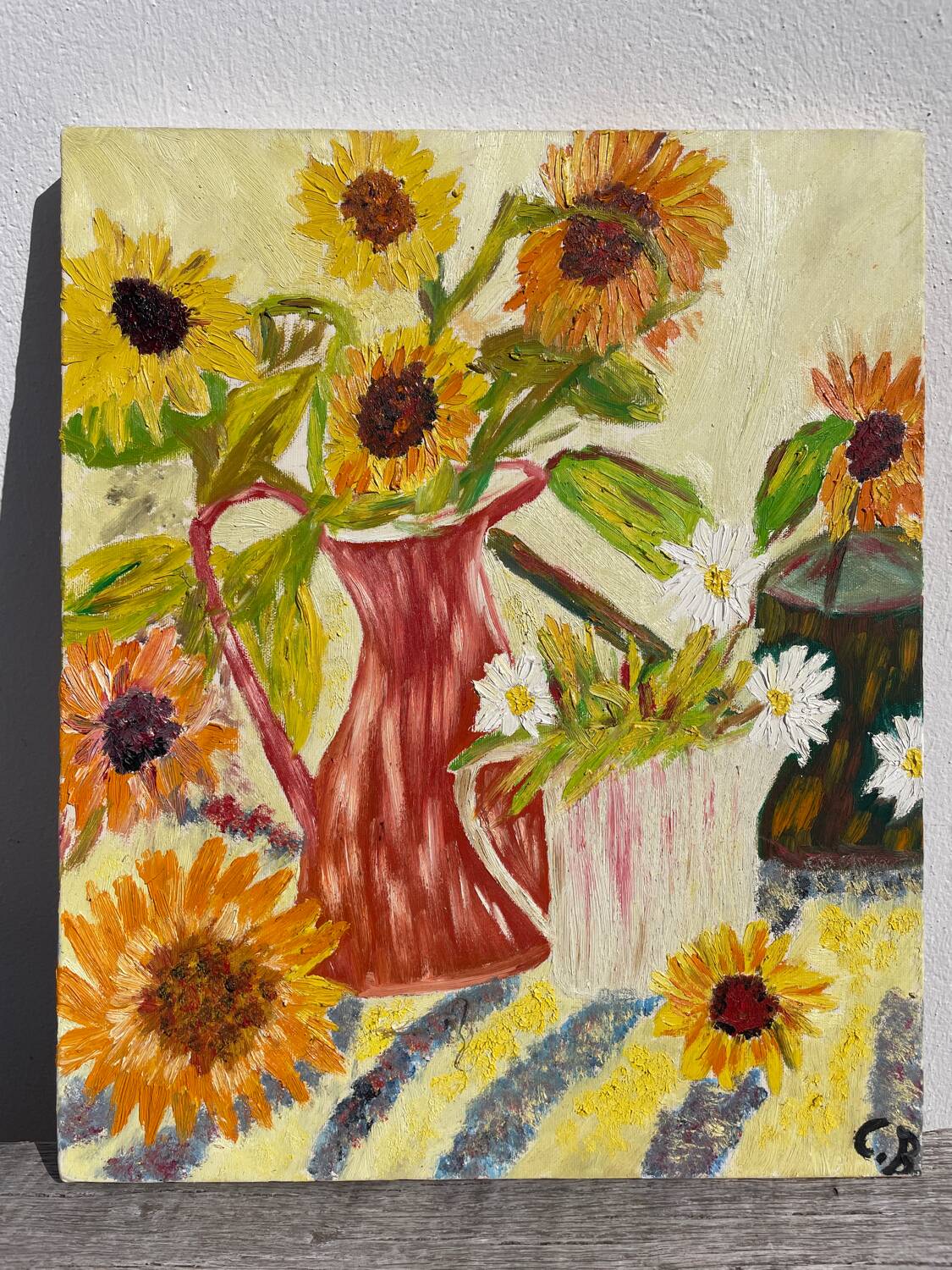Tableau bouquet de fleurs tournesol