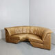 Vintage design leather curved modular sofa Rolf Benz