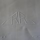 Set of a sheet and its 2 matching monogrammed RR pillowcases