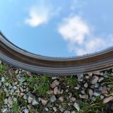 Miroir rond vintage années 70