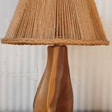 "Noll" lamp in wood and rope, circa 1950