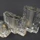 Set of 3 solifleur block vases walther glas 60s 70s op art arrangement vase