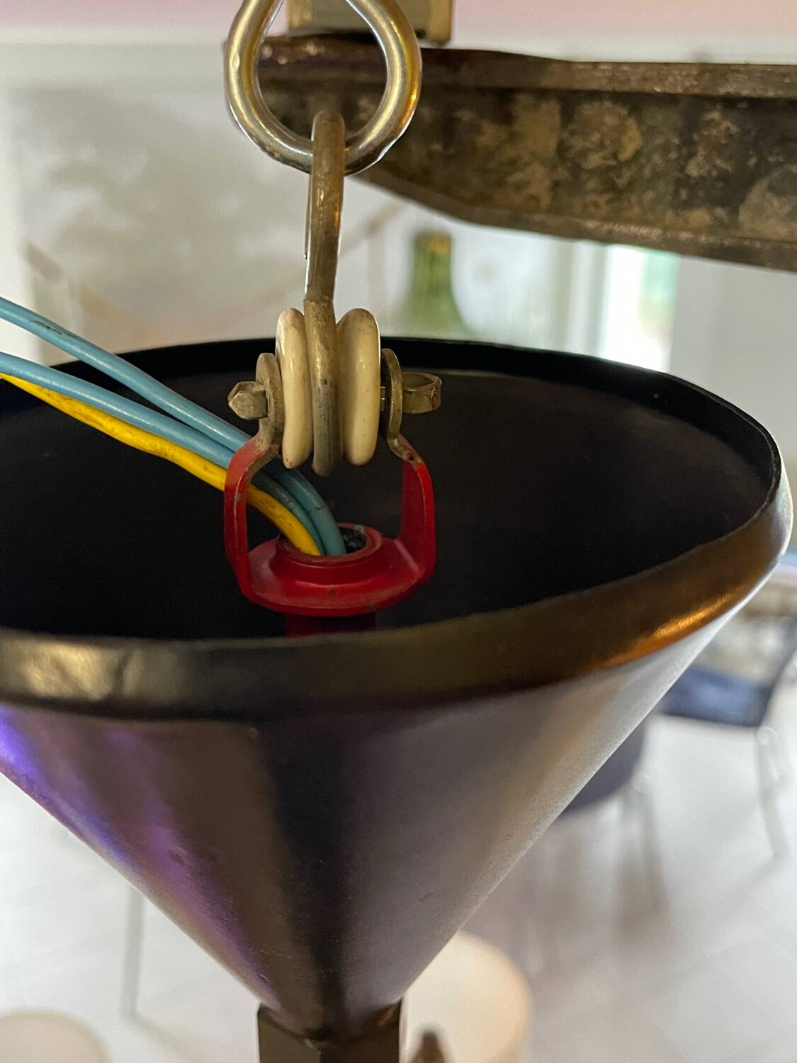 Vintage 9-light pendant light in Perspex