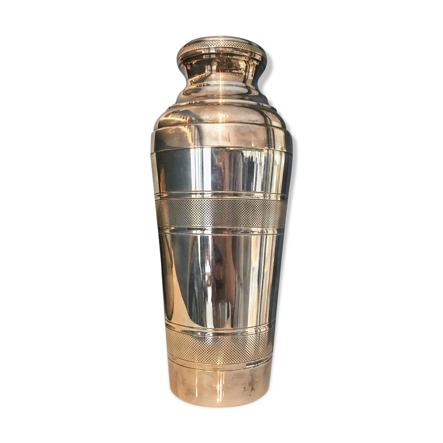 Silver metal shaker