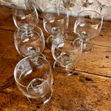 Set of 6 thick stemmed glasses