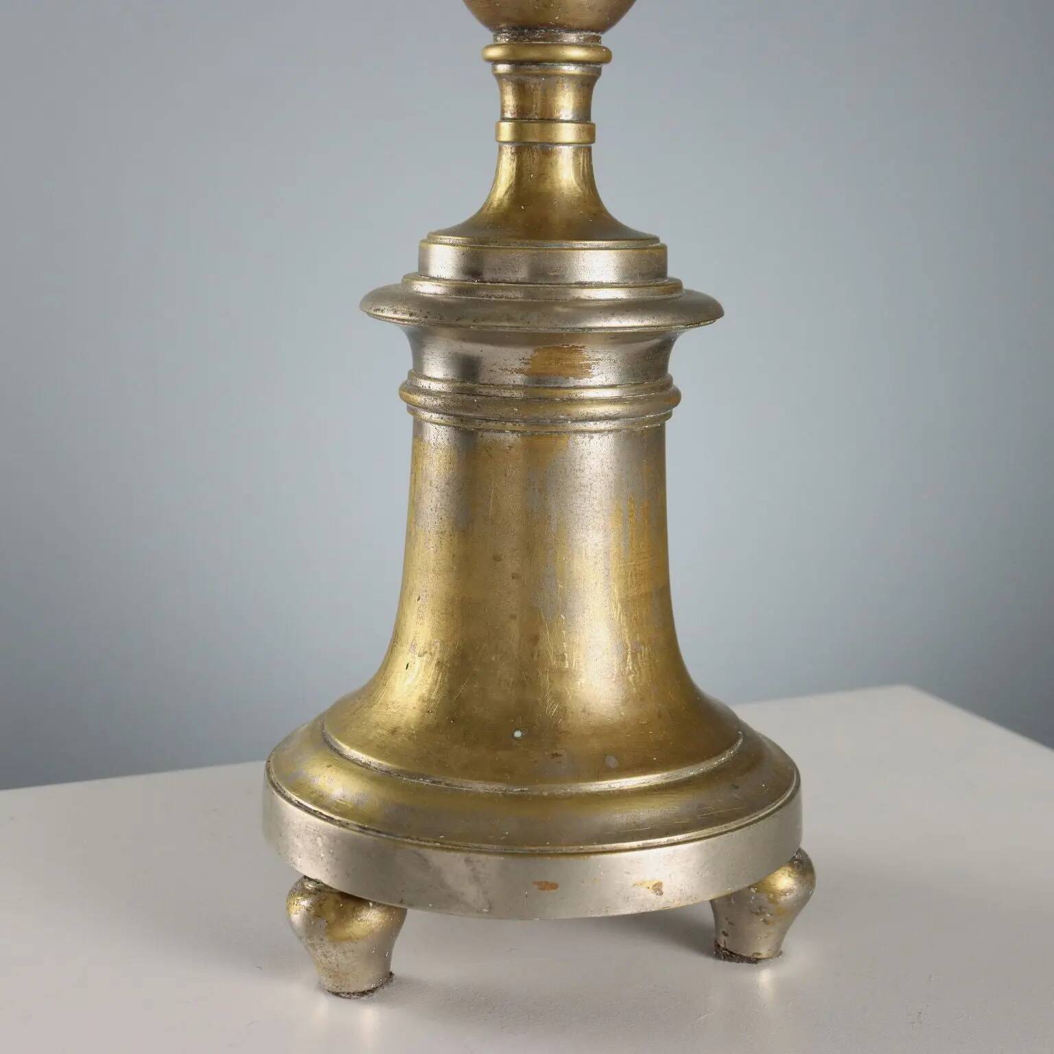 Antique gilded metal candelabrum, Italy, late 19th century
