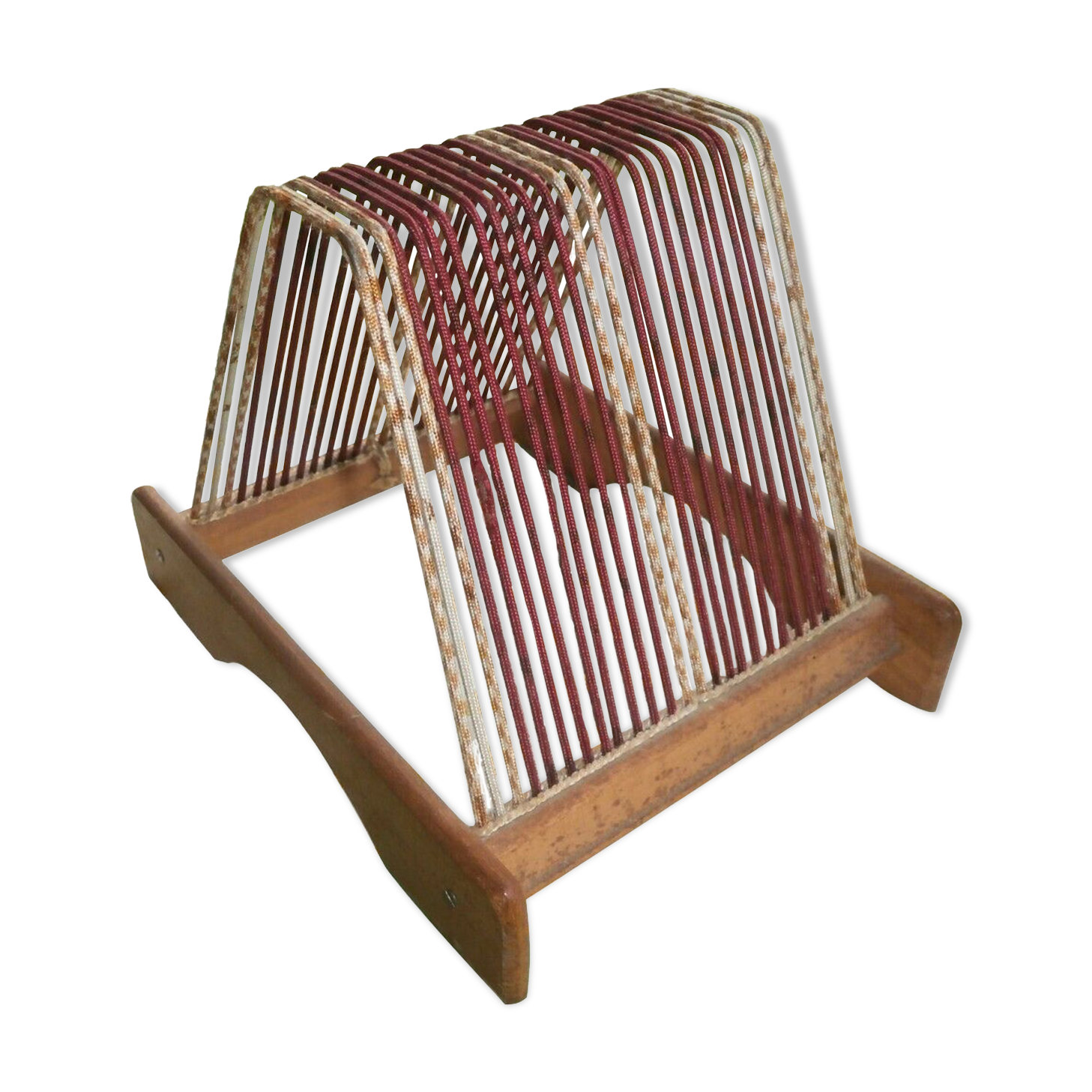 Range discs 45 rounds vinyl (25 discs) vintage wood base