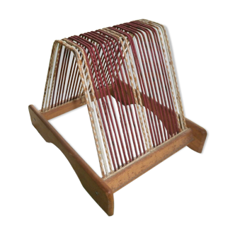 Range discs 45 rounds vinyl (25 discs) vintage wood base