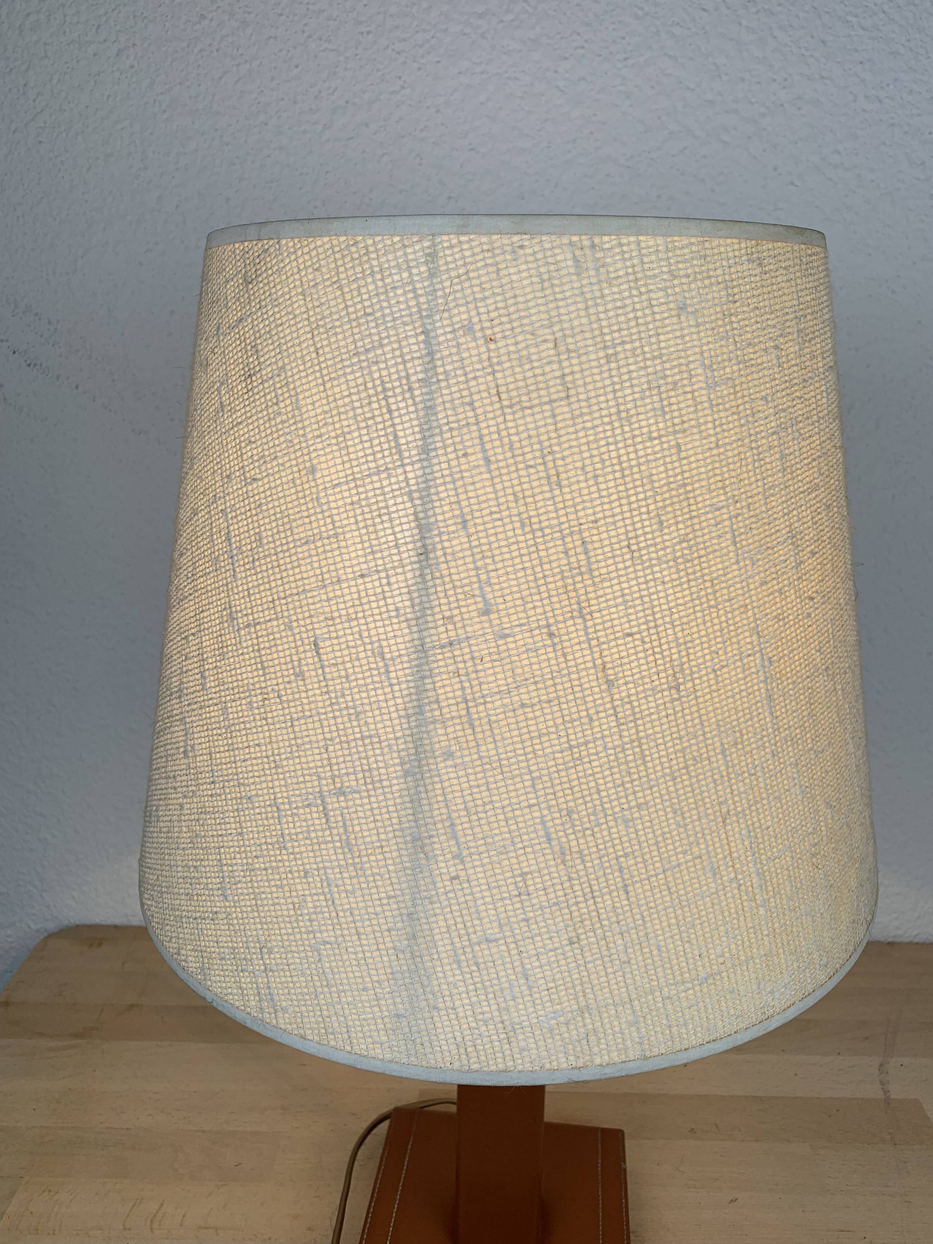 Leather lamp Le Tanneur 1970
