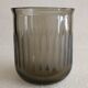 Cache-pot vintage en verre fumé