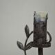 pair of grey patinated iron wall sconces