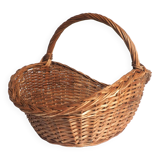 Large rattan log basket