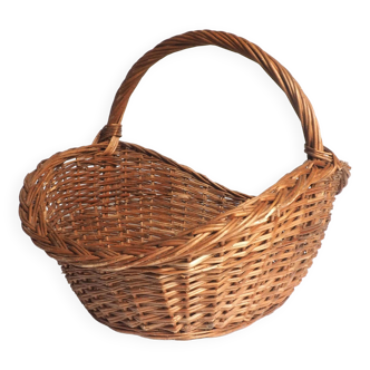 Large rattan log basket
